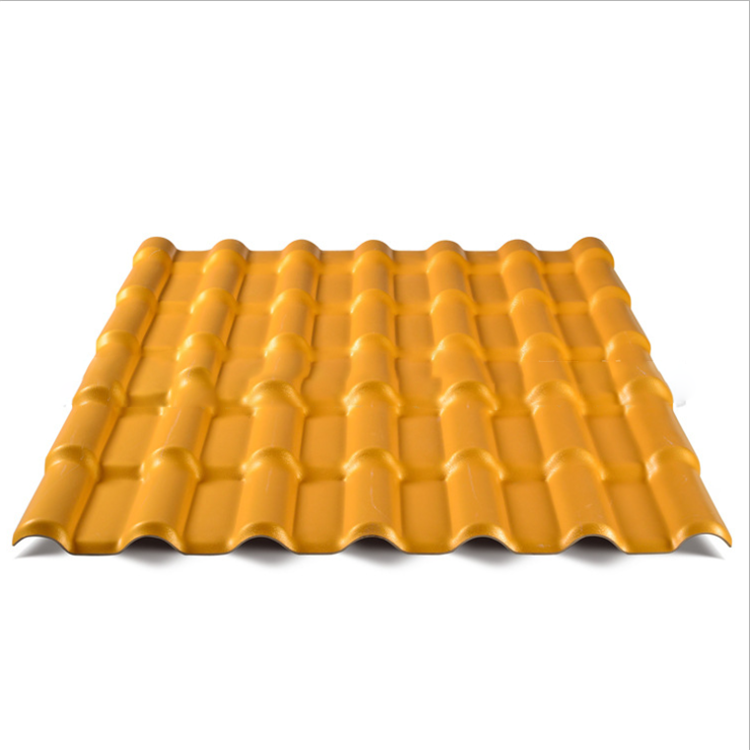 Spānijas PVC pārklāts ar ASA sintētisko sveķu materiāla jumta dakstiņu