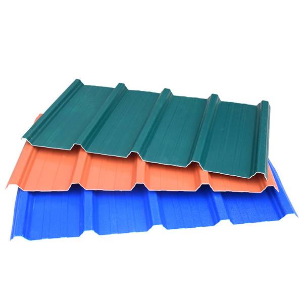 Feuille de toit UPVC à 3 couches Feuille de toiture trapézoïdale en PVC de 1070 mm
