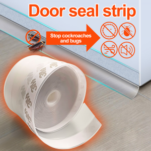 Silicone Seal Strip, Door Weather Stripping Door Seal Strip Window Seal Silicone Sealing Tape for Door Draft Stopper Tape Adhesive for Doors Windows and Shower Glass Gaps