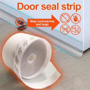 JYD Soundproof Window Door Bottom Sealing Strips Self Adhesive Silicone Rubber Seal Strip Tape Door Seal Sticker Anti Dust Sticker