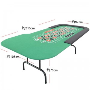 Zeleni kockarski stol za rulet s brojevima