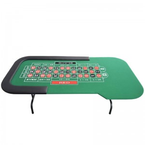 Zeleni kockarski stol za rulet s brojevima