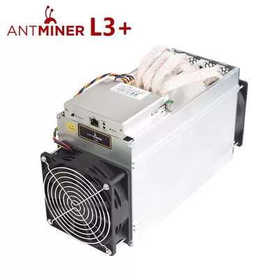 Bitmain Antminer L3+ 504m Litecoin Dogecoin Scrypt Miner com fonte de alimentação Imagem em destaque