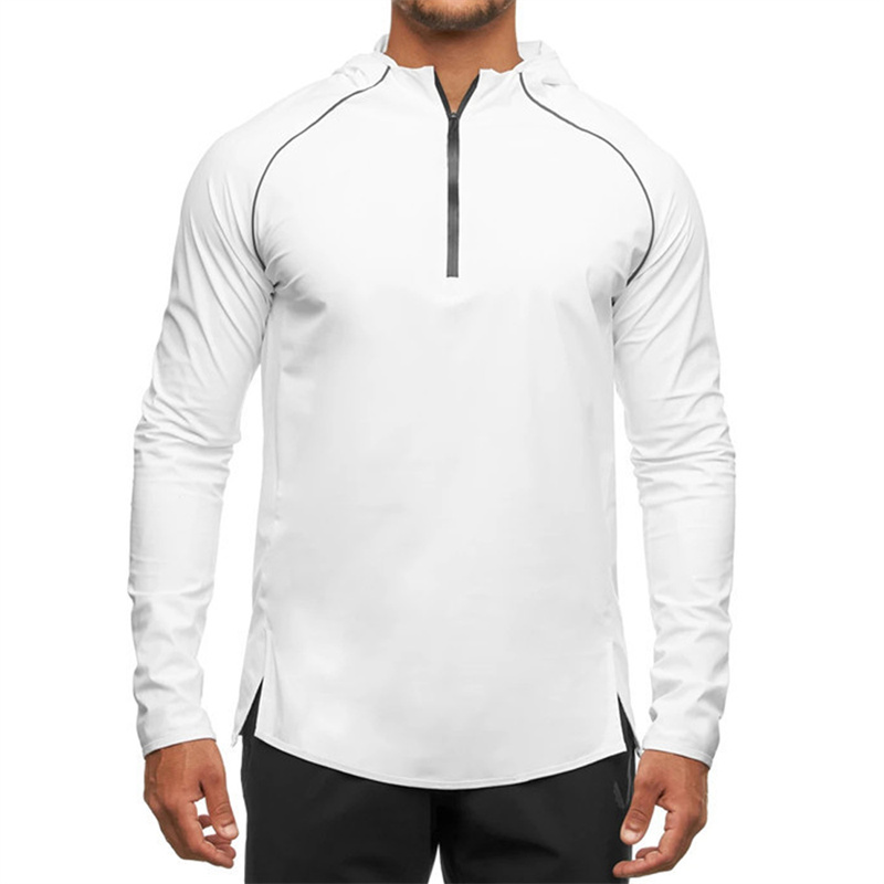 Heren 1/2 Zip Pullover Hoodie Athletic Workout Hooded Sweatshirts