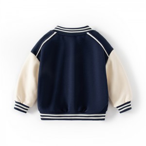 Giacca Varsity in Fleece per Ragazzi Giacca Baseball Casual Sport Cardigan Sweatshirt