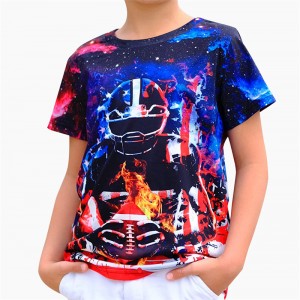 Chlapci Dievčenské zábavné 3D grafické letné tričká s krátkym rukávom