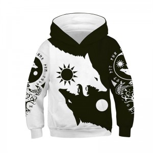 Mga Lalaking Babae na Naka-Hooded Pullover Sweatshirts 3D Print Graphics Magaan na Hoody