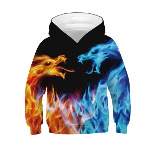 Boys Girls Hooded Pullover Sweatshirts 3D Print Graphics Hoody Lightweight