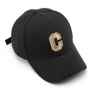 Դասական բեյսբոլի հայրիկի գլխարկ ասեղնագործված C տառով գլխարկ գլխարկ
