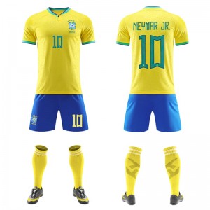 Custom Jersey Soccer pikeun Lalaki Awéwé Soccer Seragam jeung Ngaran Tim Nomer Logo