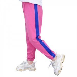Dievčenské aktívne jogger tepláky Detské nohavice na cvičenie jogger s elastickým pásom
