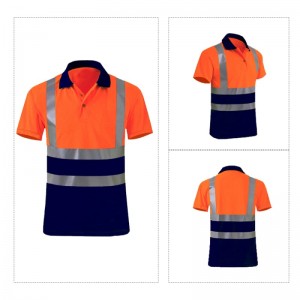 חולצת טריקו בטיחותית Hi Vis לגברים עם ראות גבוהה חולצת עבודה עם שרוול קצר רעיוני