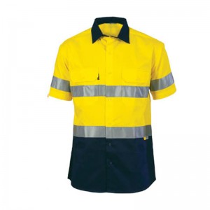 Højsynsskjorte til mænd Reflekterende Hi Vis arbejdssikkerhedsskjorte til mænd og kvinder