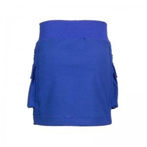 नीली पॉकेट मिनी स्कर्ट