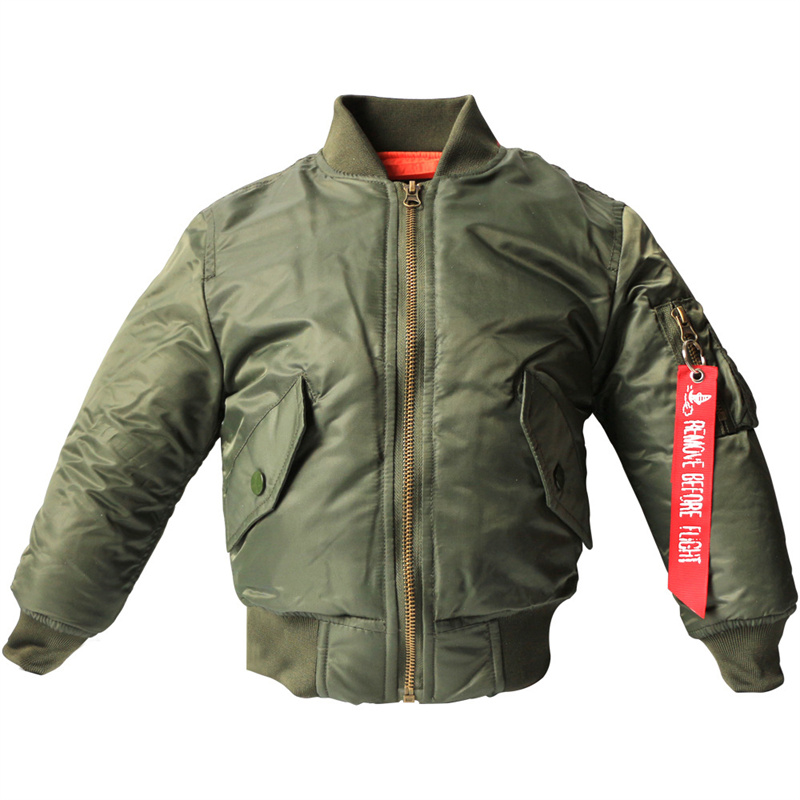 Dječja bomber jakna Ležerni kaput Gornja odjeća s patentnim zatvaračem i džepovima