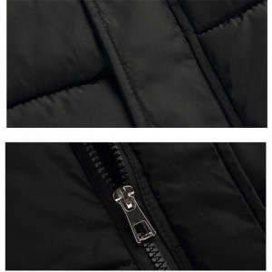 Kids Padded Vest Winter Puffy Detachable Hooded Zipper Up na walang manggas na Jacket