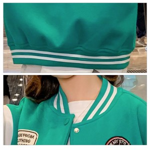 Детска јакна за училишна униформа буква за печатење безбол јакна за девојки