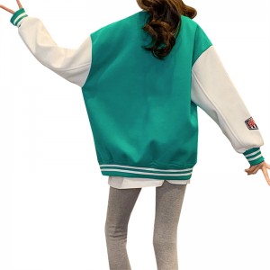 Bana ba Varsity Jacket School Uniform Letters Print Girls Baseball Jacket