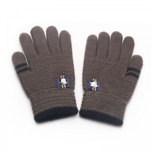 Մանկական ձմեռային ձեռնոցներ տղաների համար, աղջիկների, երեխաների համար տաք բրդյա կնճռոտ ձեռնոցներ Ջերմային տրիկոտաժե ձեռնոցներ