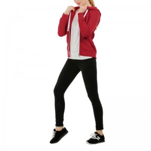 Xhaketë e lehtë me kapuç me zip-up për femra me madhësi plus