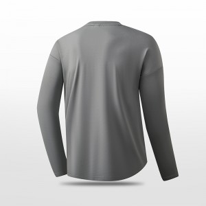 Men 4D Phantom چيڪ ڪيو Fleece Long Sleeve Crew Neck T-Shirt