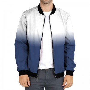 남성 폭격기 재킷 경량 캐주얼 그라데이션 소프트쉘 플라이트 윈드브레이커 코트