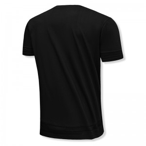 T-shirt à col rond en jersey de polyester recouvert de coton pour hommes