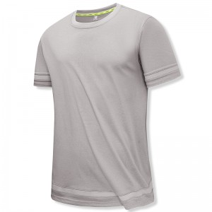 Manlju Cotton Covered Polyester Jersey Crew Neck T-Shirt