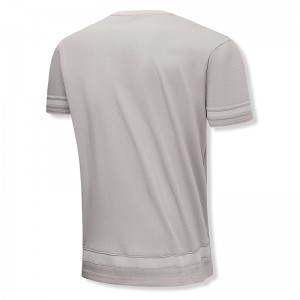 Mga Lalaki nga Cotton Covered Polyester Jersey Crew Neck T-Shirt