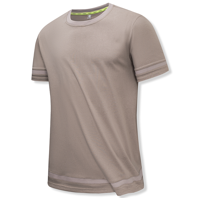 पुरुष कपासले ढाकिएको पलिएस्टर जर्सी क्रू नेक टी-शर्ट