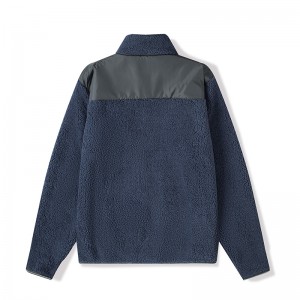 Varume Cotton Velvet Chimira Collar Zip Fleece Jacket