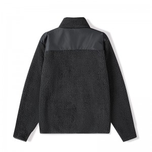 Irġiel Qoton Velvet Stand Collar Zip Fleece Jacket