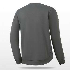 Manlju Cotton-lykas Air Layer Long Sleeve Crew Neck T-Shirt