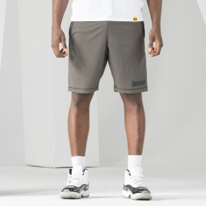 Calça masculina de shorts de golfe de algodão sintético