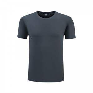Herren-T-Shirt aus Eisseide mit elastischem Gitter und Rundhalsausschnitt