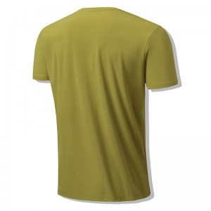 Мужчынская паўсядзённая футболка з кароткім рукавом Summer Ice Silk з круглым выразам