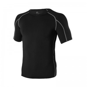 Txiv neej Quick Dry T Shirt Moisture Wicking Athletic Short Sleeves Gym Workout Top