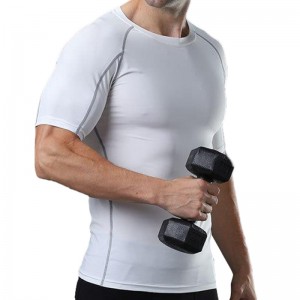 Men's Quick Dry T Shirt Moisture Wicking Athletic Sleeves Short Gym Workout Top