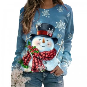 Wesołych Świąt Bluzy Damskie Gnomy Mikołajowa bluza świąteczna Śliczna bluza z długim rękawem