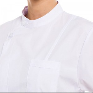 Esfoliantes femininos para profissionais de vestuário de trabalho com botões e bolsos, elástico macio