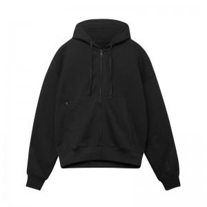 Sweatshirt Hooded Lengan Panjang Full-Zip Lalaki