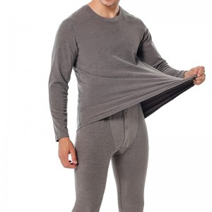 Termisk undertøj til mænd Fleeceforet baselagssæt til koldt vejr