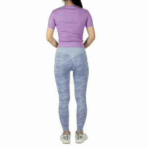 Pantalóns de ioga tecidos sen costuras de camuflaje de cintura alta para mulleres
