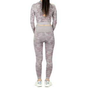 Pantalons de camuflatge de cintura alta de ioga sense costures per a dona