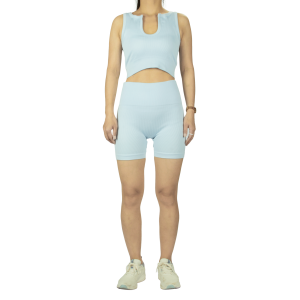 Damen-Workout-Yoga-Shorts mit hoher Taille