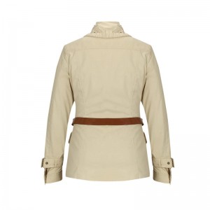 ສາຍແອວຫນັງ Jacket ຍາວ Softshell ແມ່ຍິງທີ່ມີ Zippered ປິດບັງ