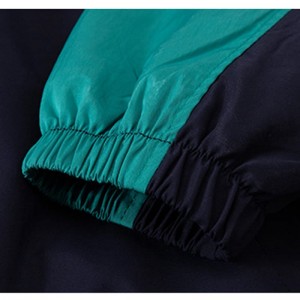 ແມ່ຍິງ Zipper Varsity Jacket ແຂນຍາວສີ Block Baseball Jacket Bomber Coat