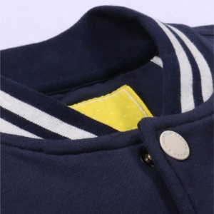 Dame Casual Button Down Mønster Color Block Varsity-jakke