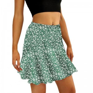 Skirts Ruffle floral ແມ່ຍິງງາມ Summer Mini Skirts