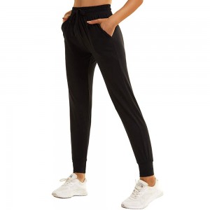 מכנסי ריצה קל משקל לנשים מכנסי טרנינג עם כיסים